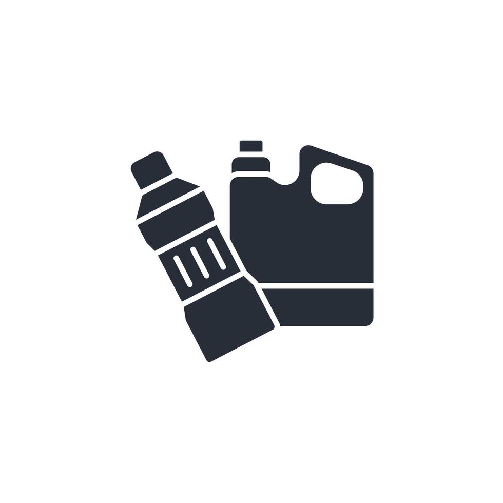 plastic waste icon. .Editable stroke.linear style sign for use web design,logo.Symbol illustration. vector