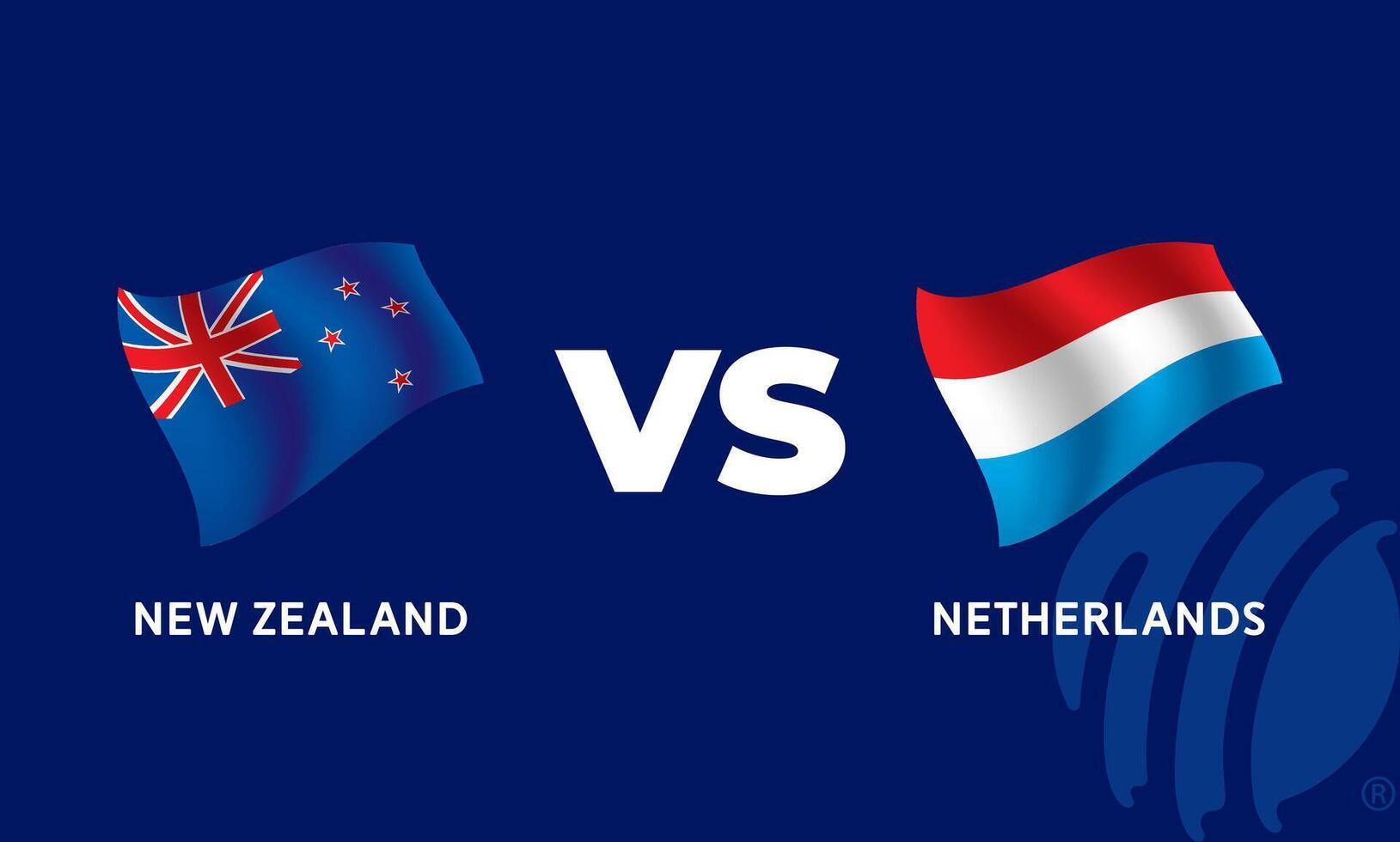 New Zealand VS Netherlands Cricket Match Template vector