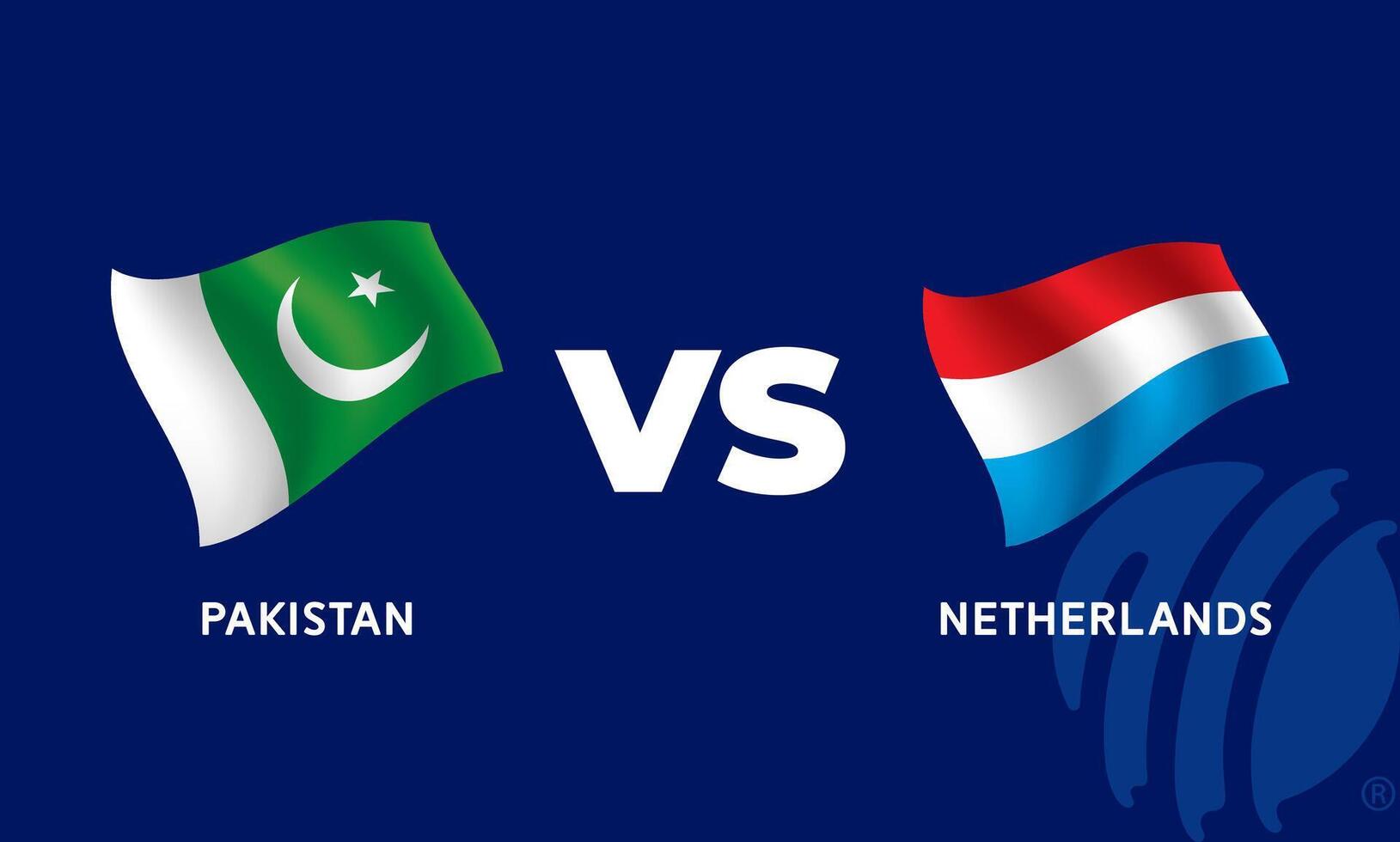 Pakistan VS Netherlands Cricket Match Template vector