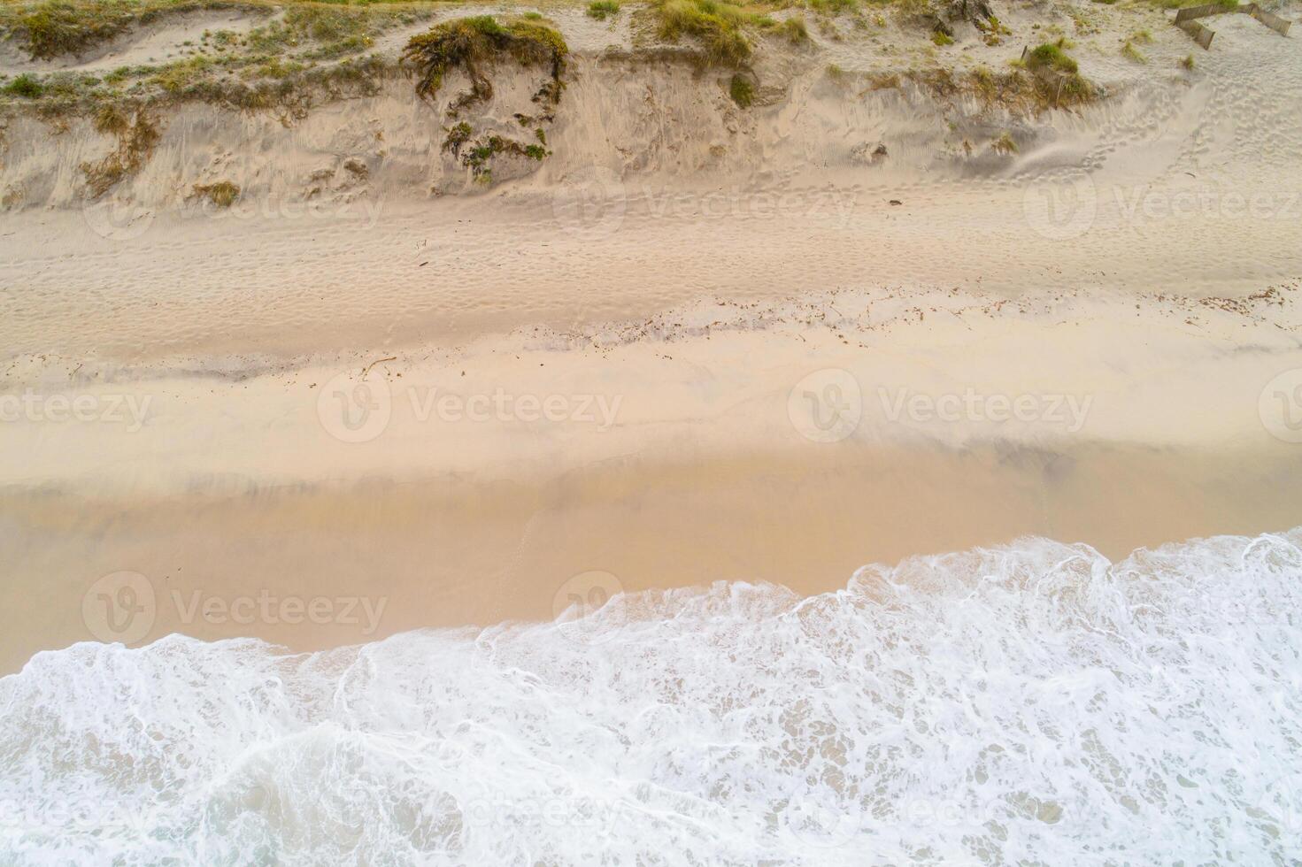 top view of a beach in the morning photo