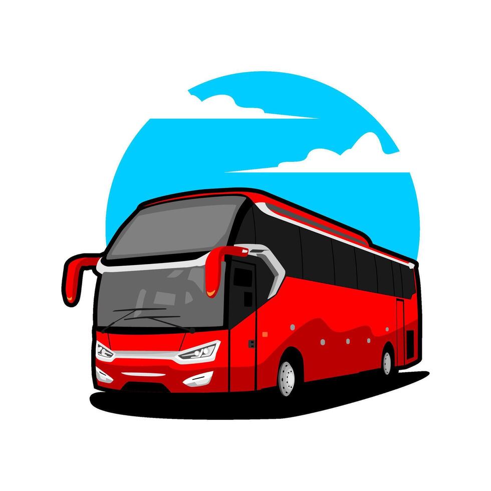 premium bus illustration vector