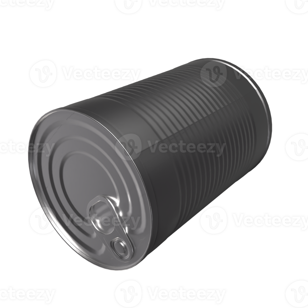 The Can metal for food or health concept 3d rendering. png