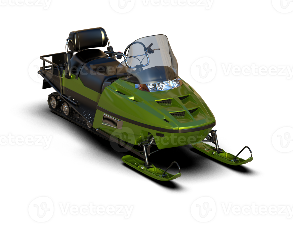 Realistic snowmobile isolated on background. 3d rendering - illustration png