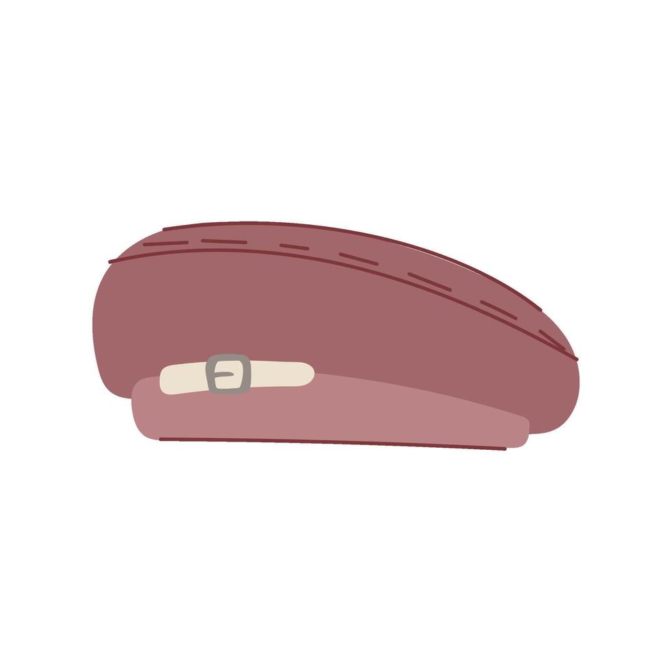 wool beret cartoon illustration vector