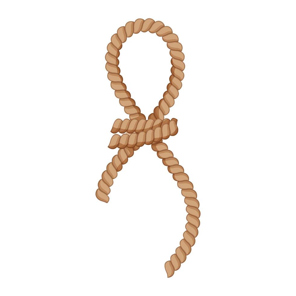 strength rope knot cartoon illustration vector