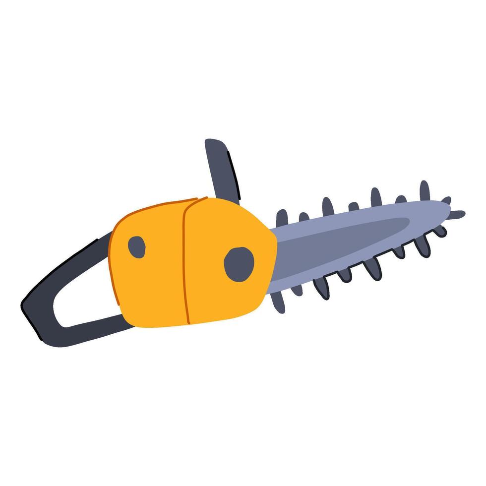 safety tree trimmer cartoon illustration vector