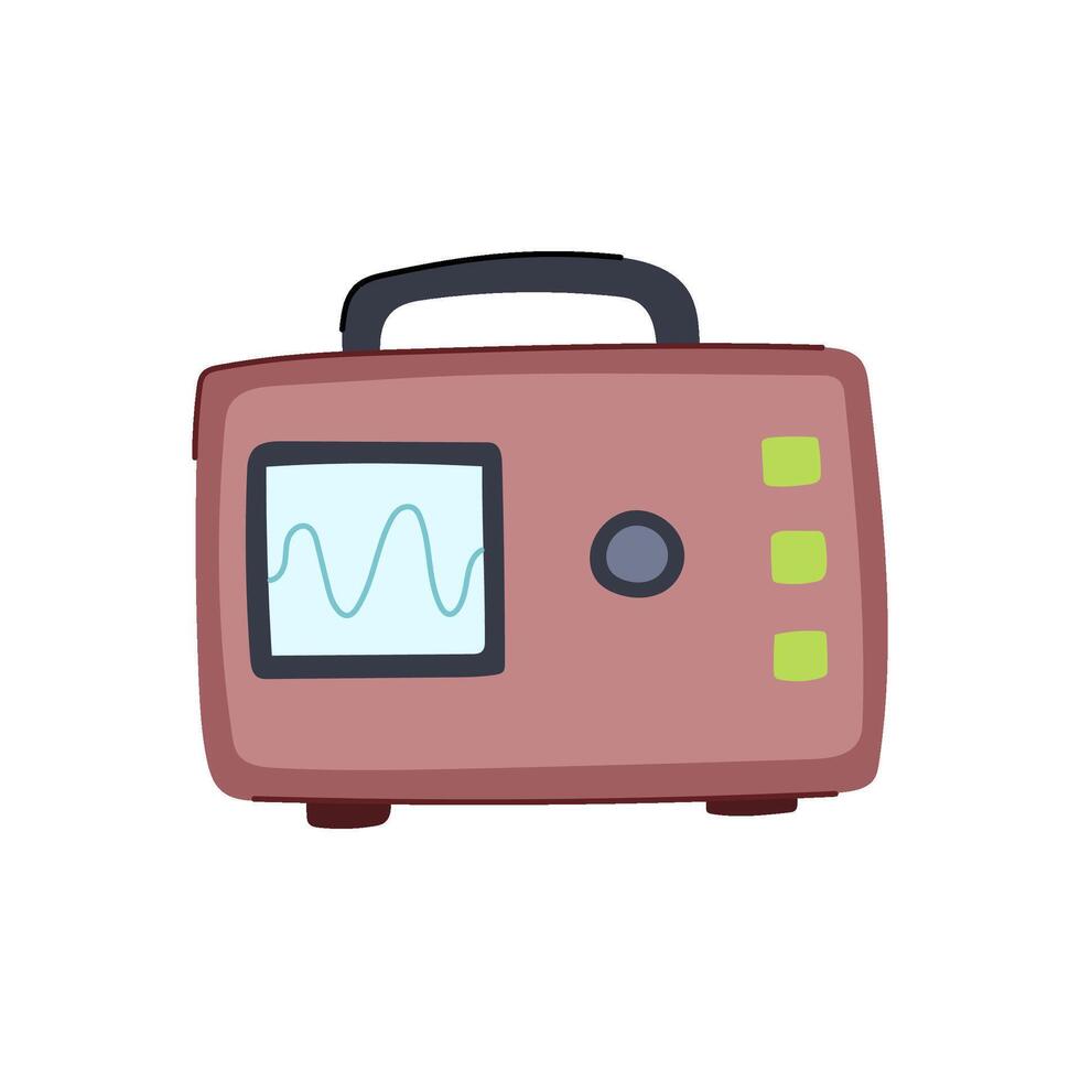 signal oscillograph cartoon illustration vector