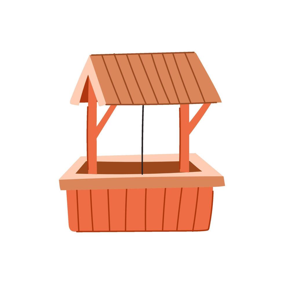 depth well water cartoon illustration vector
