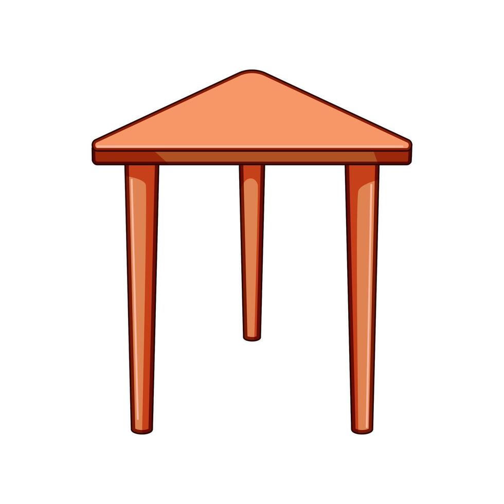lightweight plastic table cartoon illustration vector