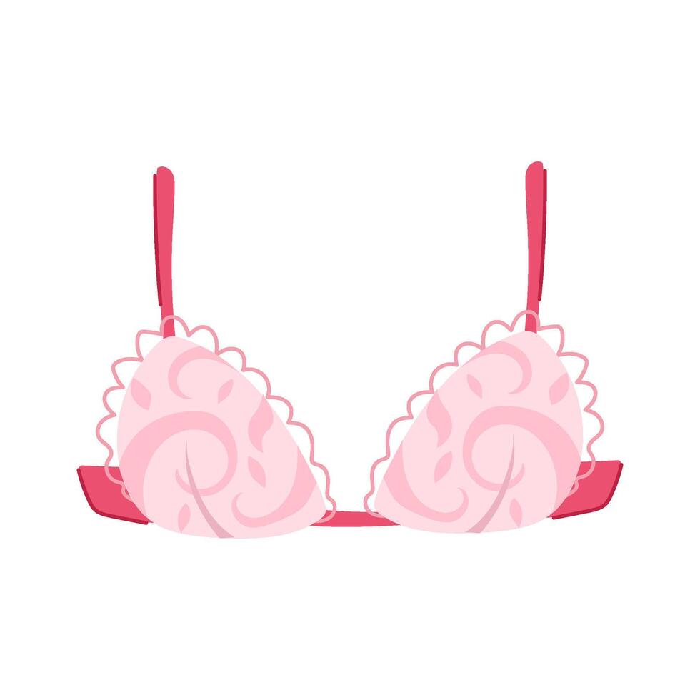 elegant bra lace cartoon illustration vector