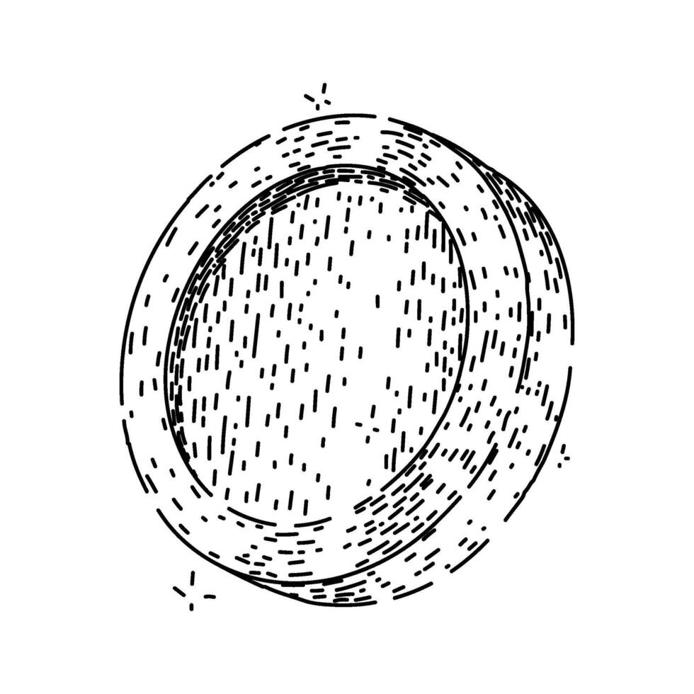ledger coin sketch hand drawn vector