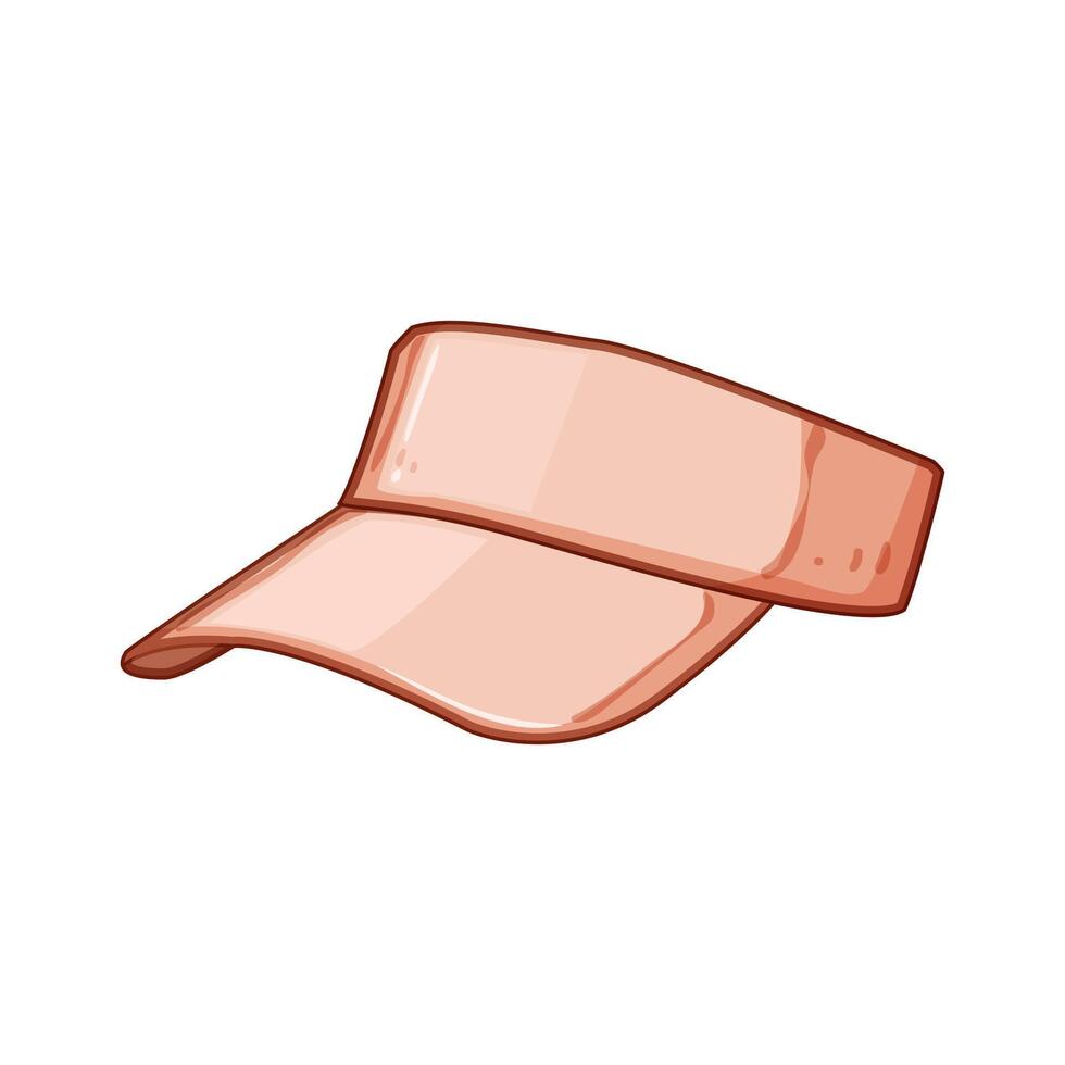 outdoor visor cap cartoon illustration vector