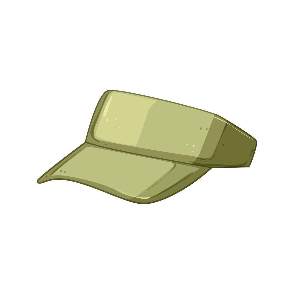 sunshade visor cap cartoon illustration vector
