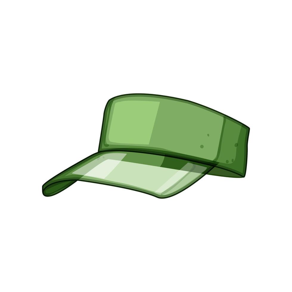 headwear visor cap cartoon illustration vector