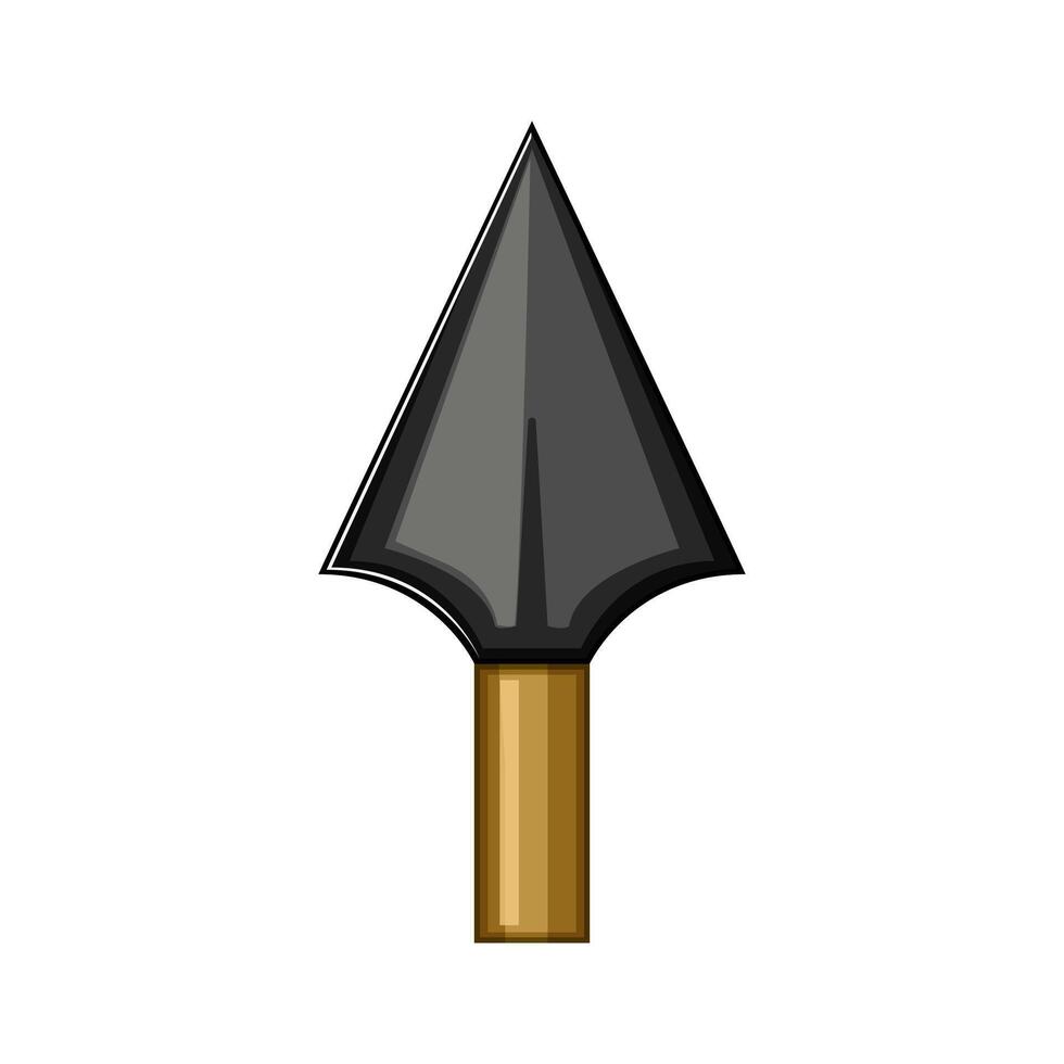 archaeology arrowhead cartoon illustration vector