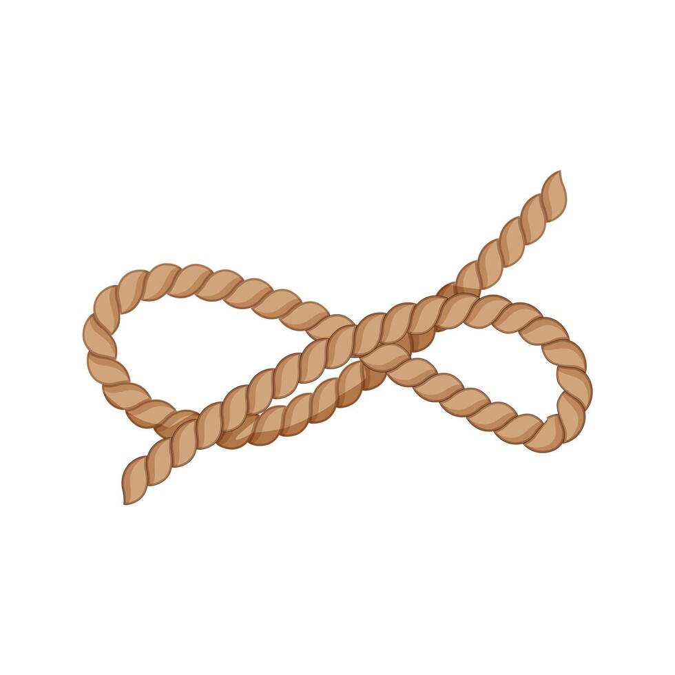 binding rope knot cartoon illustration vector