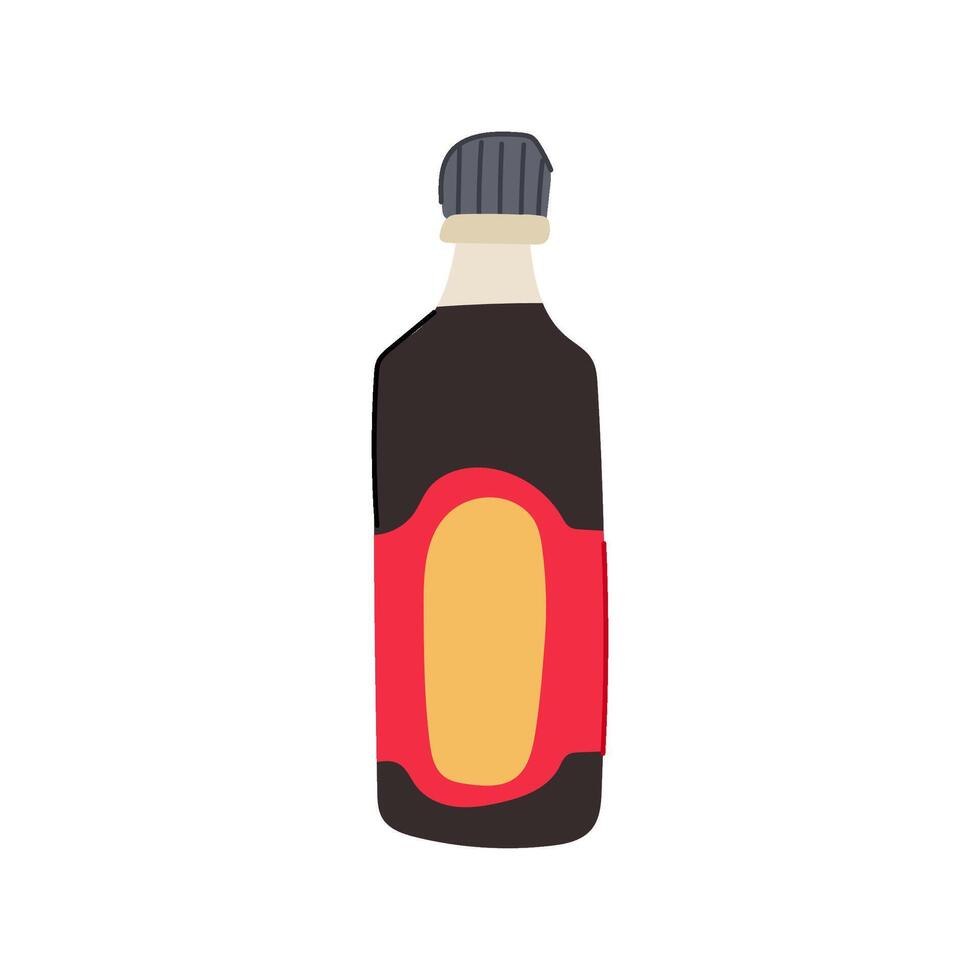 cuisine soy sauce cartoon illustration vector
