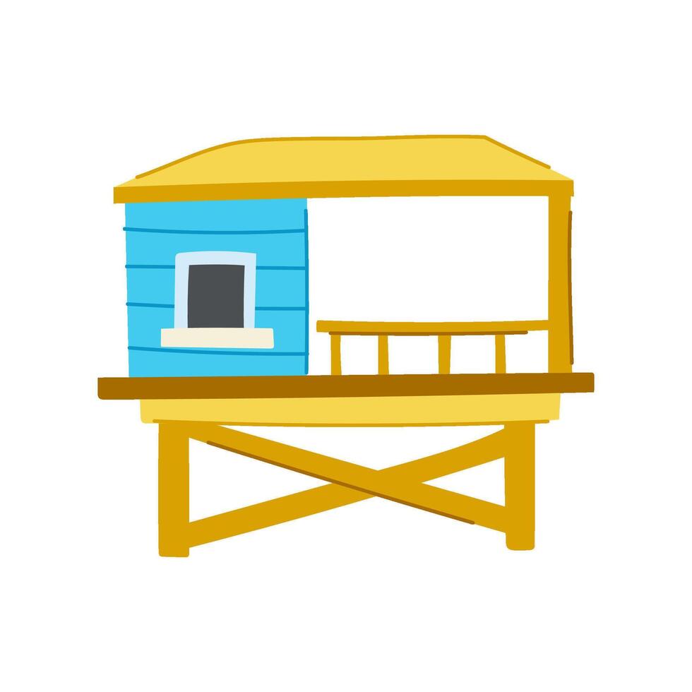 quaint bungalow cartoon illustration vector