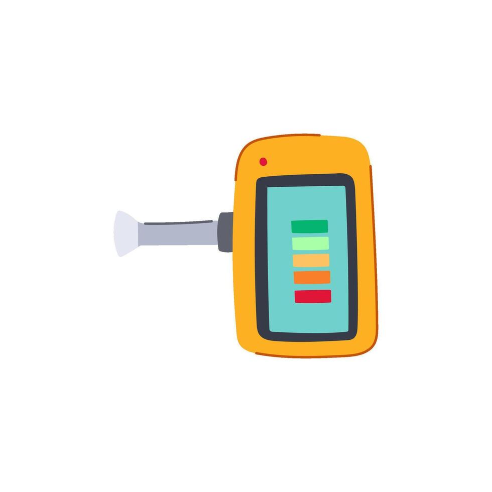 airflow spirometer cartoon illustration vector