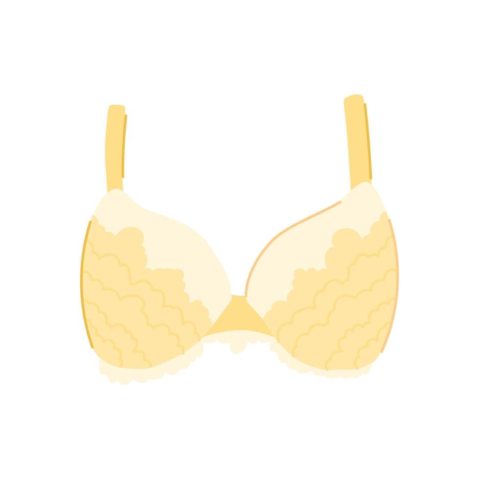 underwire bra lace cartoon illustration vector