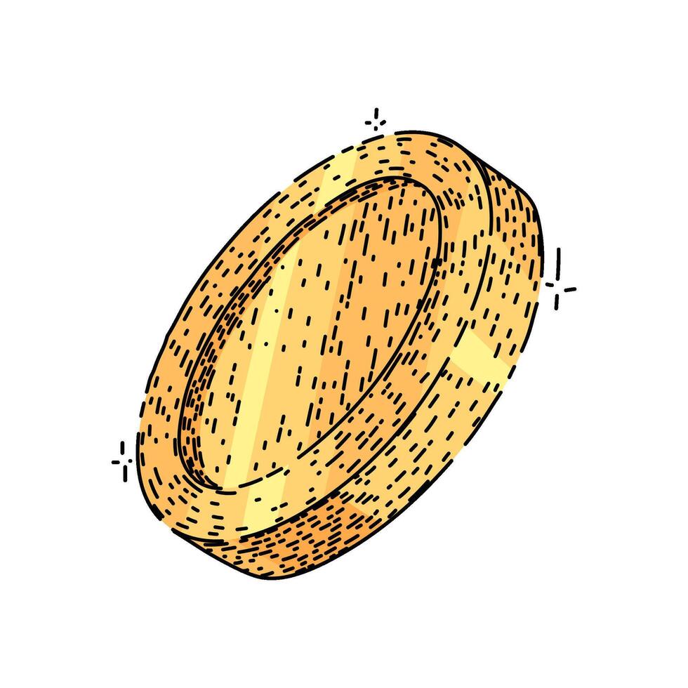 decentralized coin sketch hand drawn vector