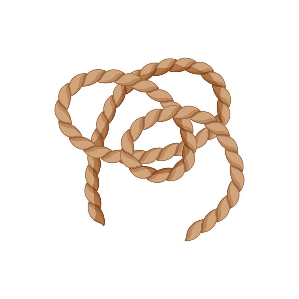 secure rope knot cartoon illustration vector