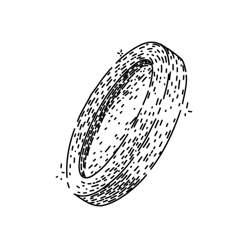 mining coin sketch hand drawn vector