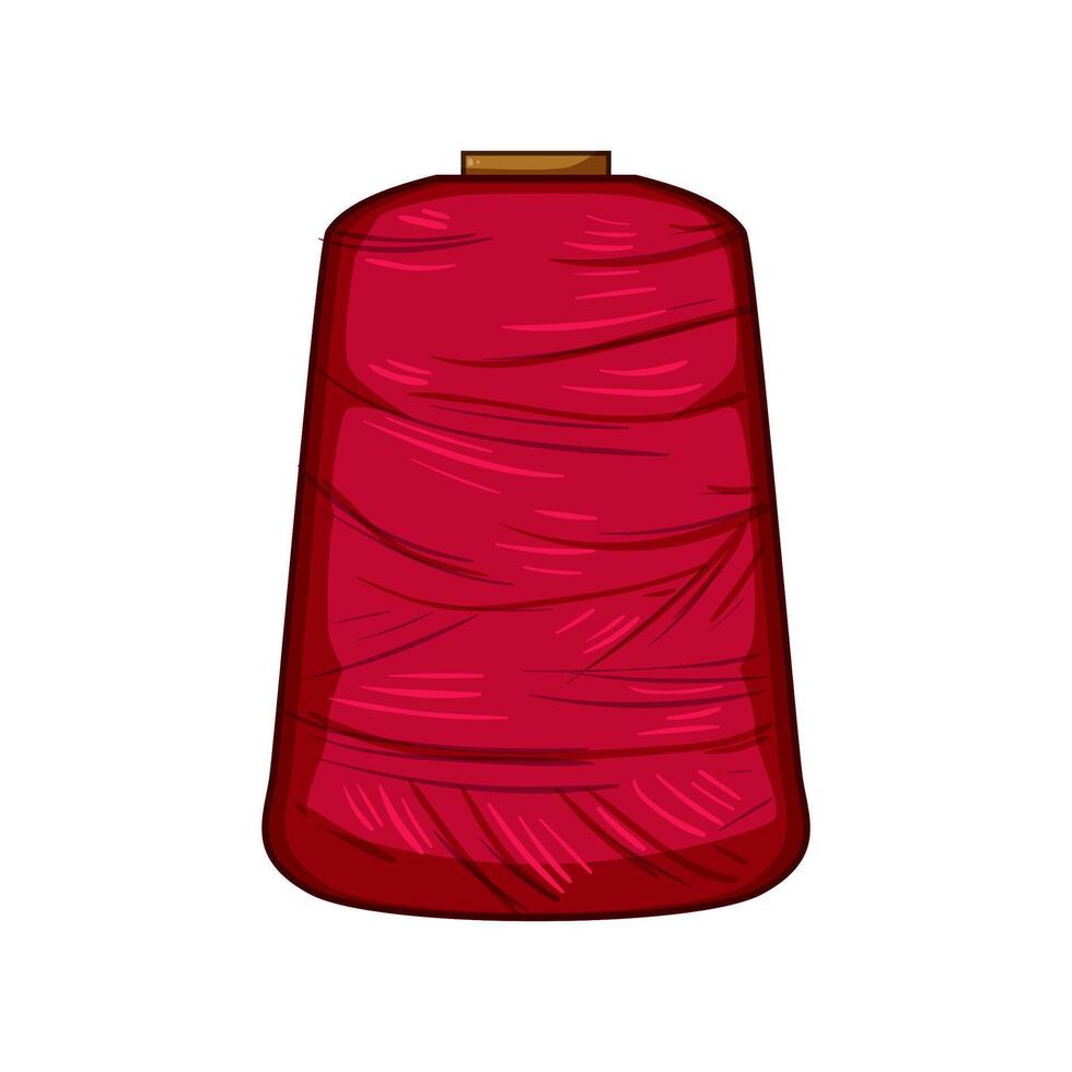 textile thread spool cartoon illustration vector