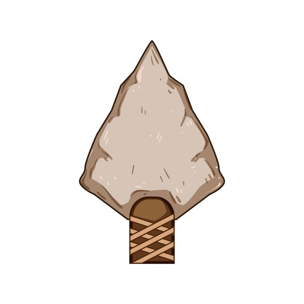 prehistoric arrowhead cartoon illustration vector