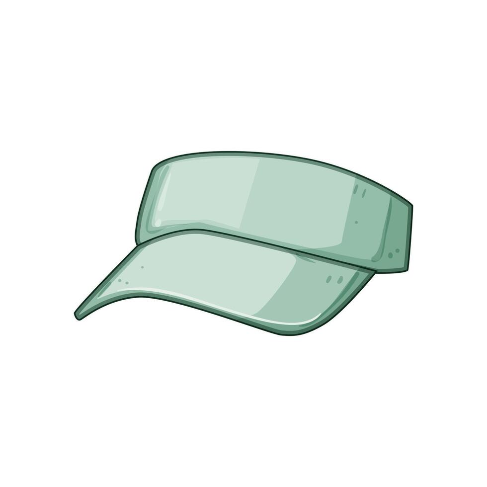 sports visor cap cartoon illustration vector
