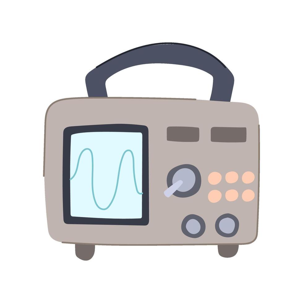 testing oscillograph cartoon illustration vector