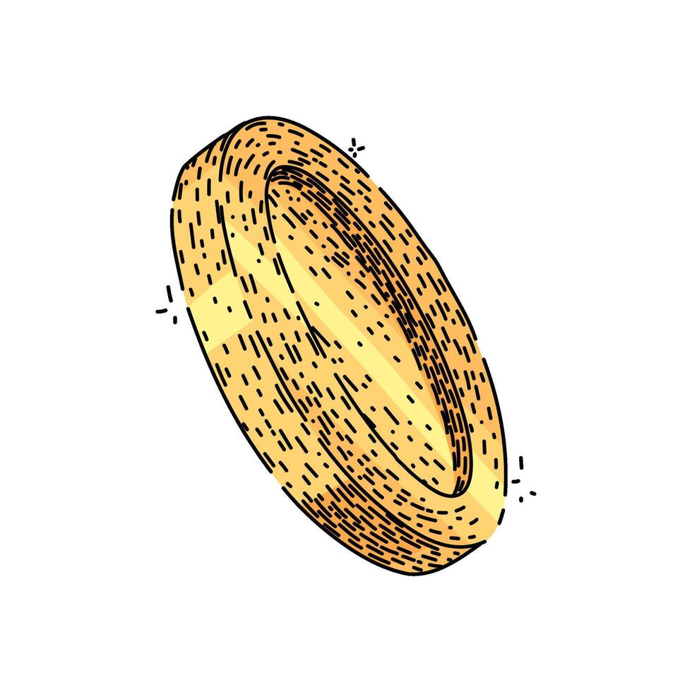 mining coin sketch hand drawn vector