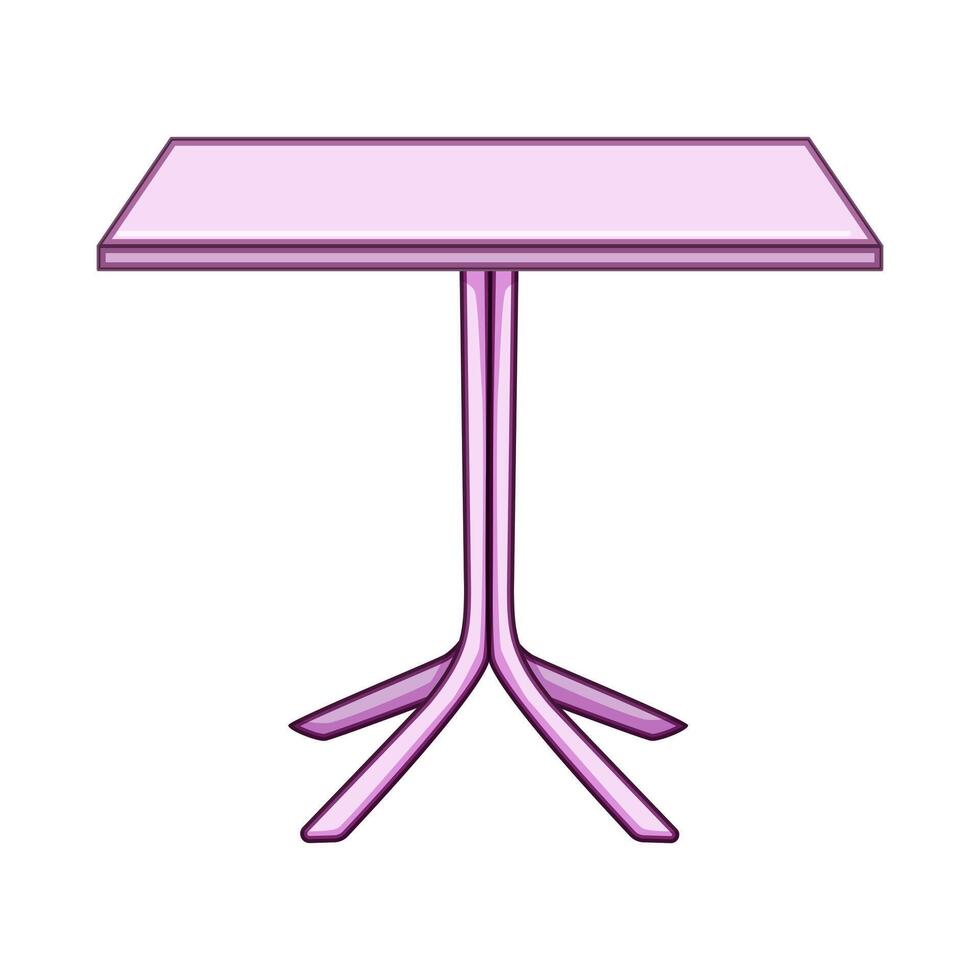 por plastic table cartoon illustration vector