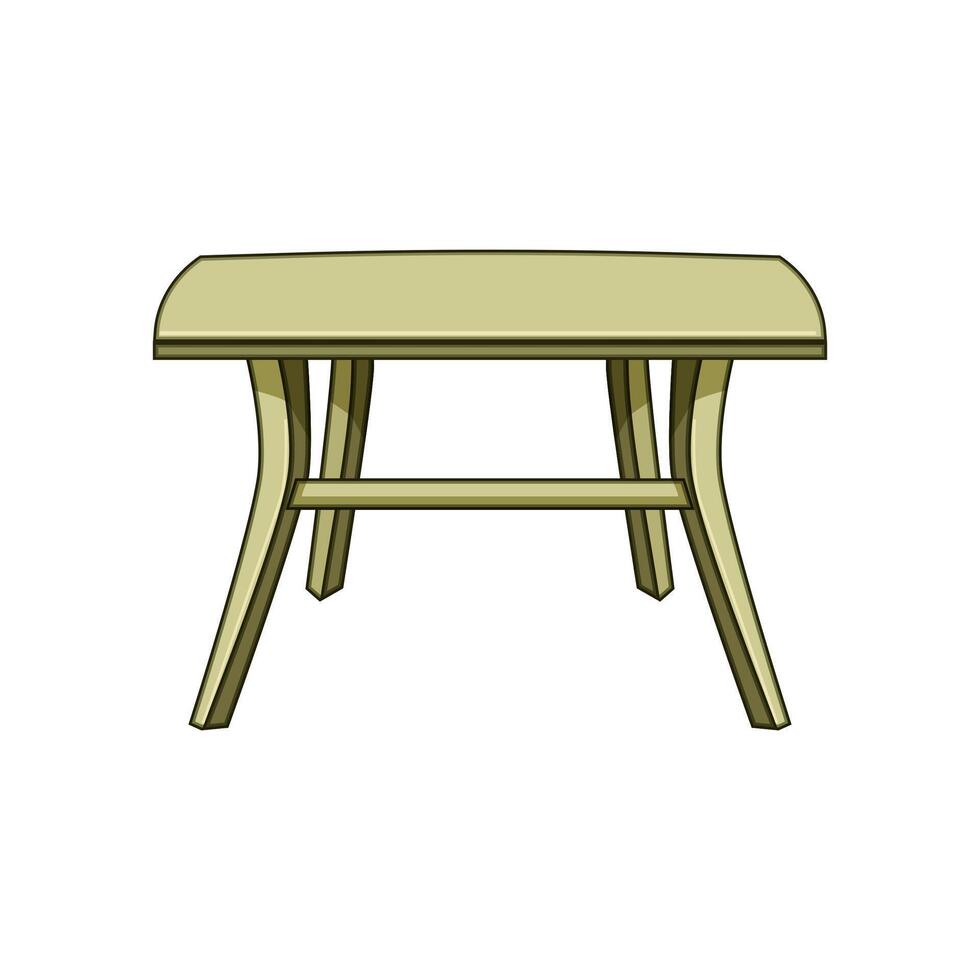 resistant plastic table cartoon illustration vector