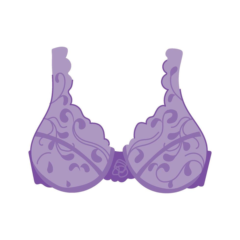 feminine bra lace cartoon illustration vector