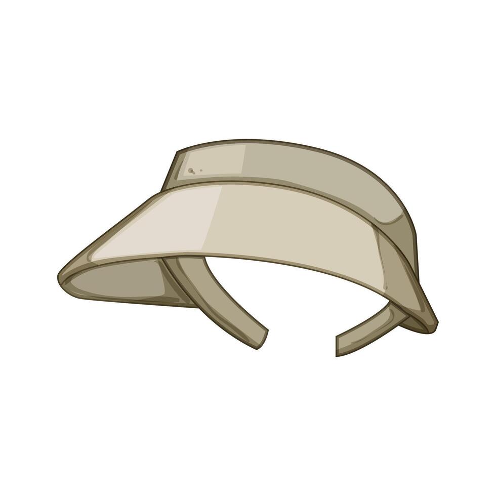 tennis visor cap cartoon illustration vector