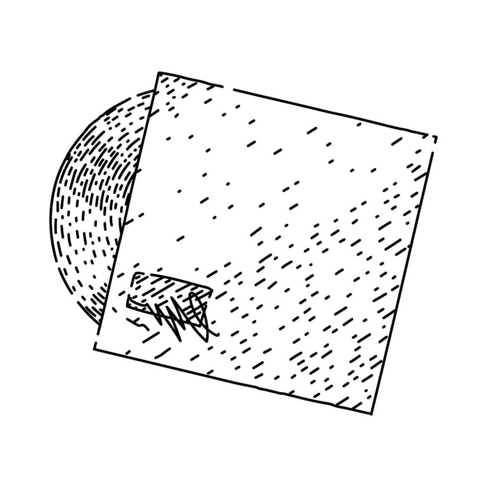 LP vynil record sketch hand drawn vector
