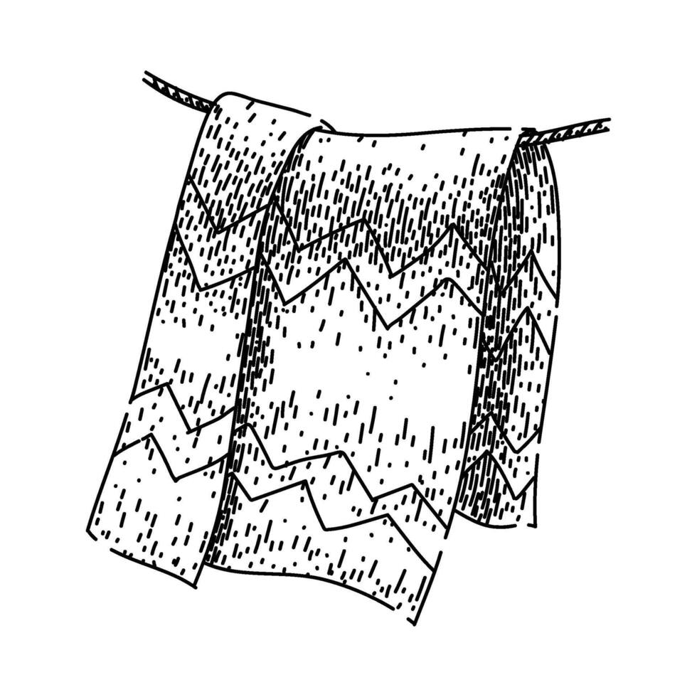 sand beach towel sketch hand drawn vector