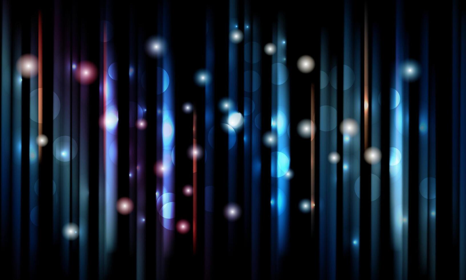 abstract lights colorful on black background. blue light. vector
