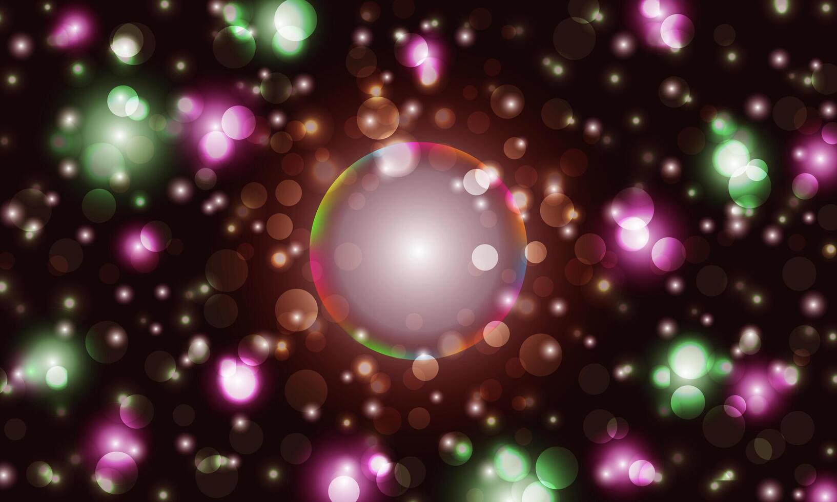 bright bokeh light abstract background. circle bubble dark background. vector