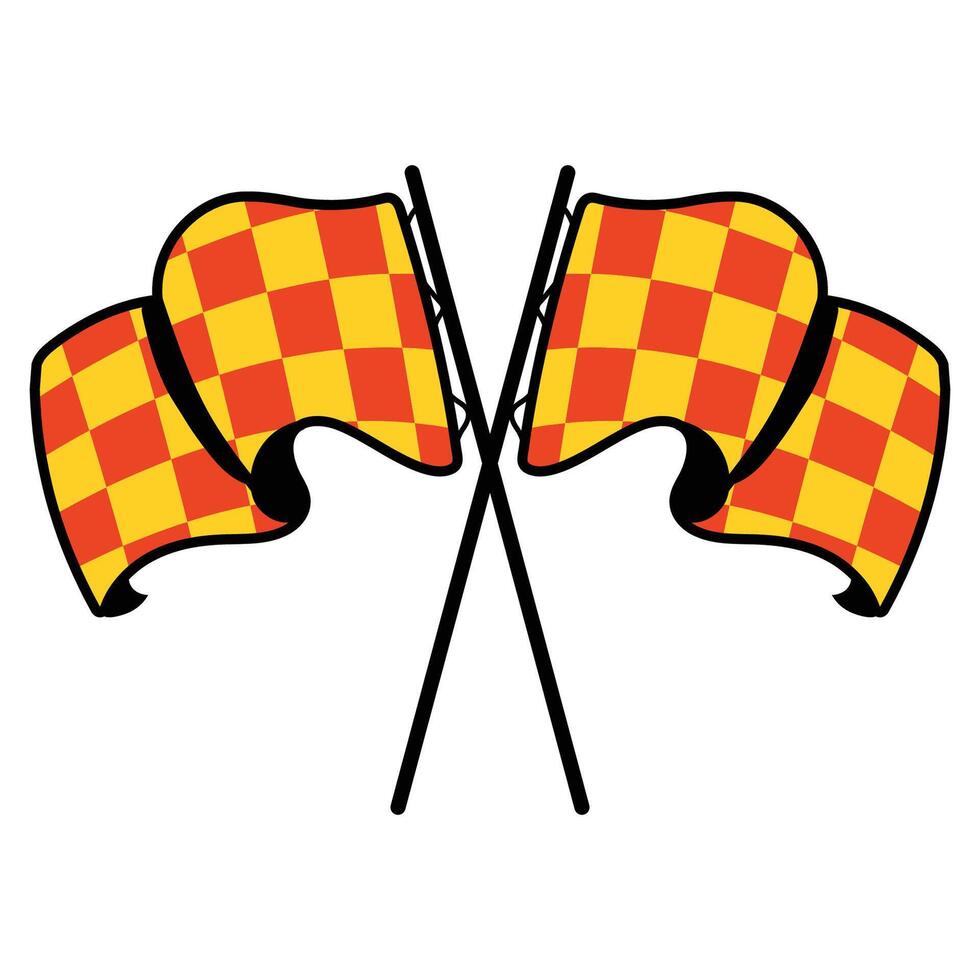 Checkered Flags Icon Illustration vector