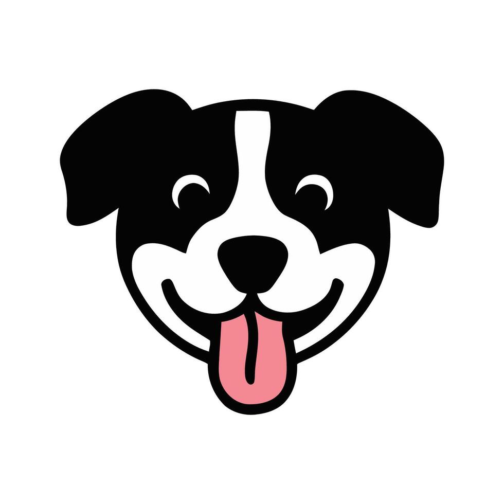 Happy Dog Face Icon Illustration vector