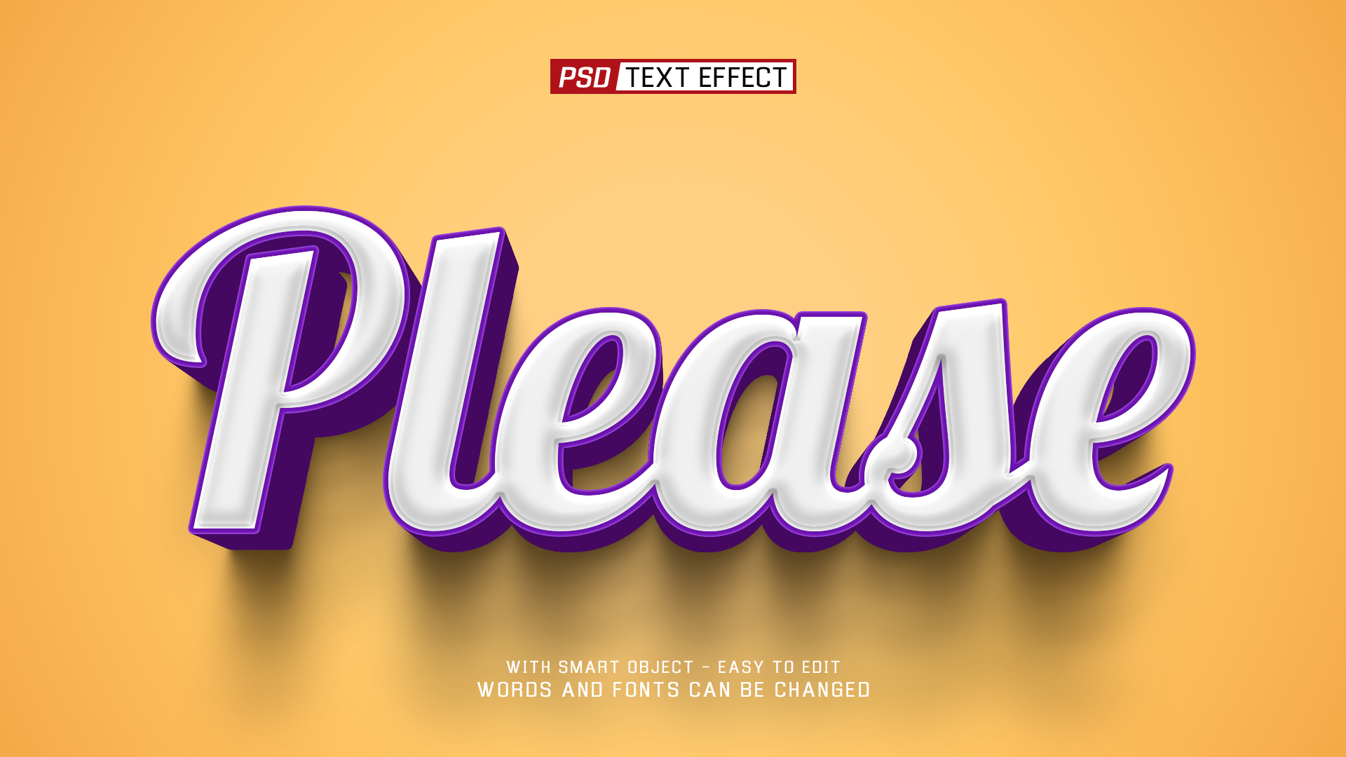 please 3d text effect 49304900 PSD