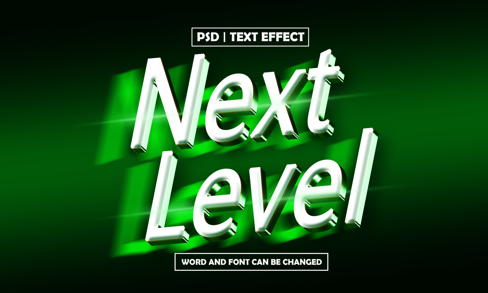 Next Level 3D Editable Text Effect psd