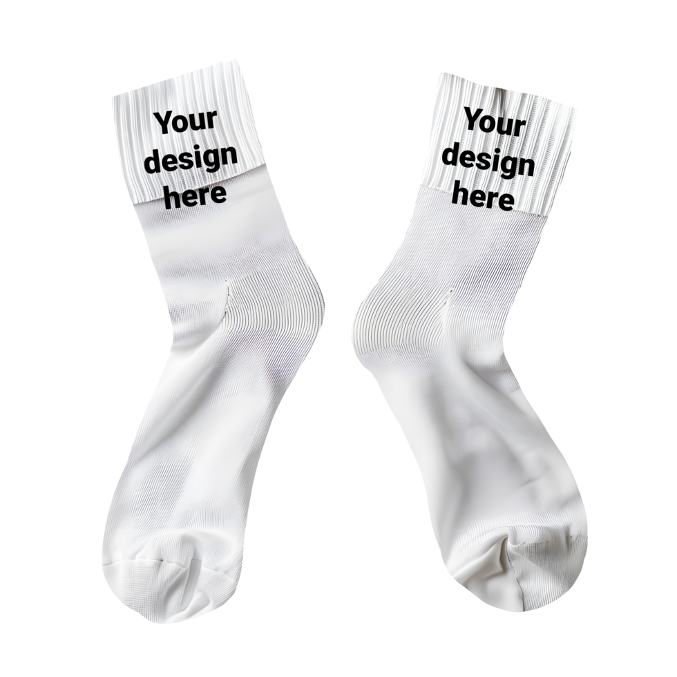 White Socks Display Mockup without Background psd