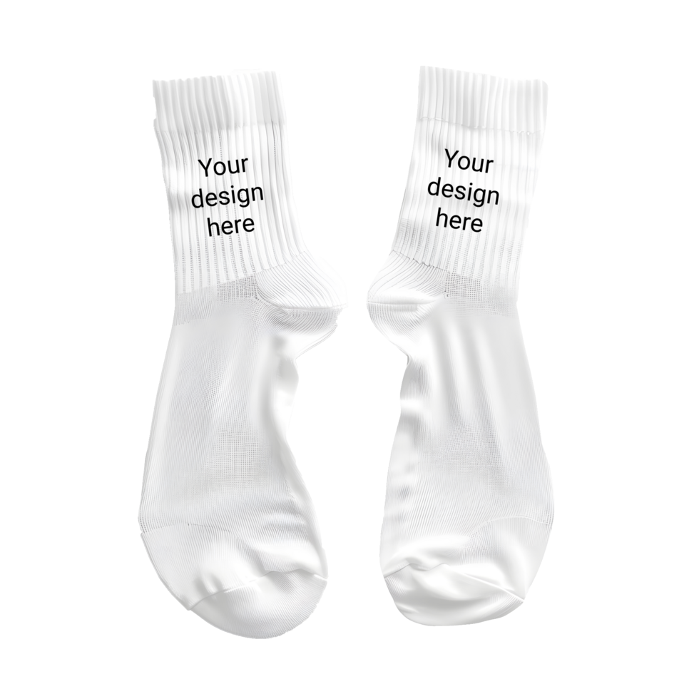 White Socks Mockup without Backdrop psd