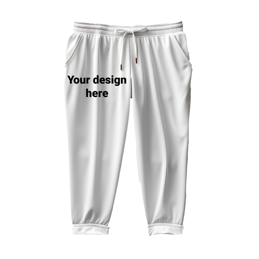 White Joggers Mockup on Transparent Background psd