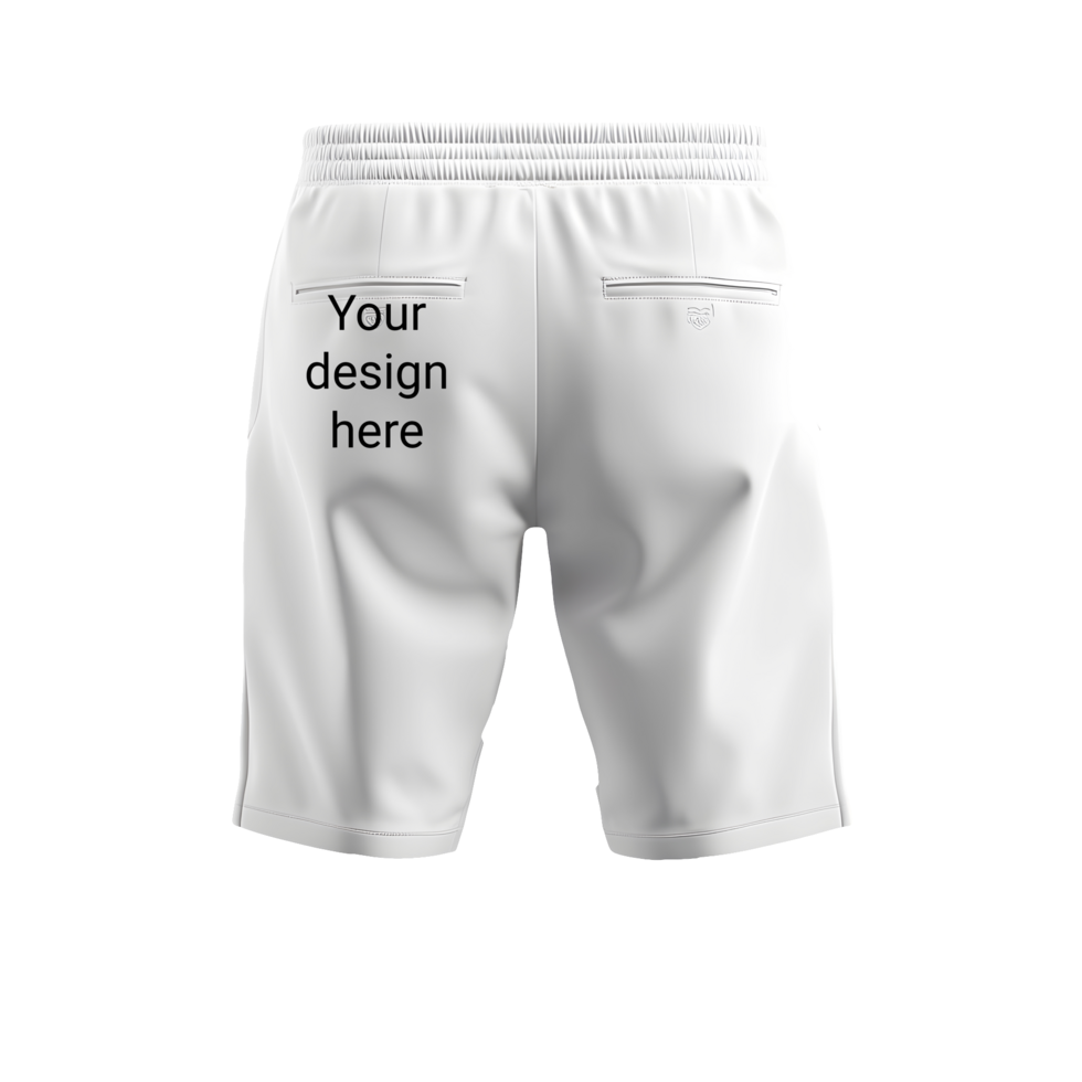 White shorts with your design here psd