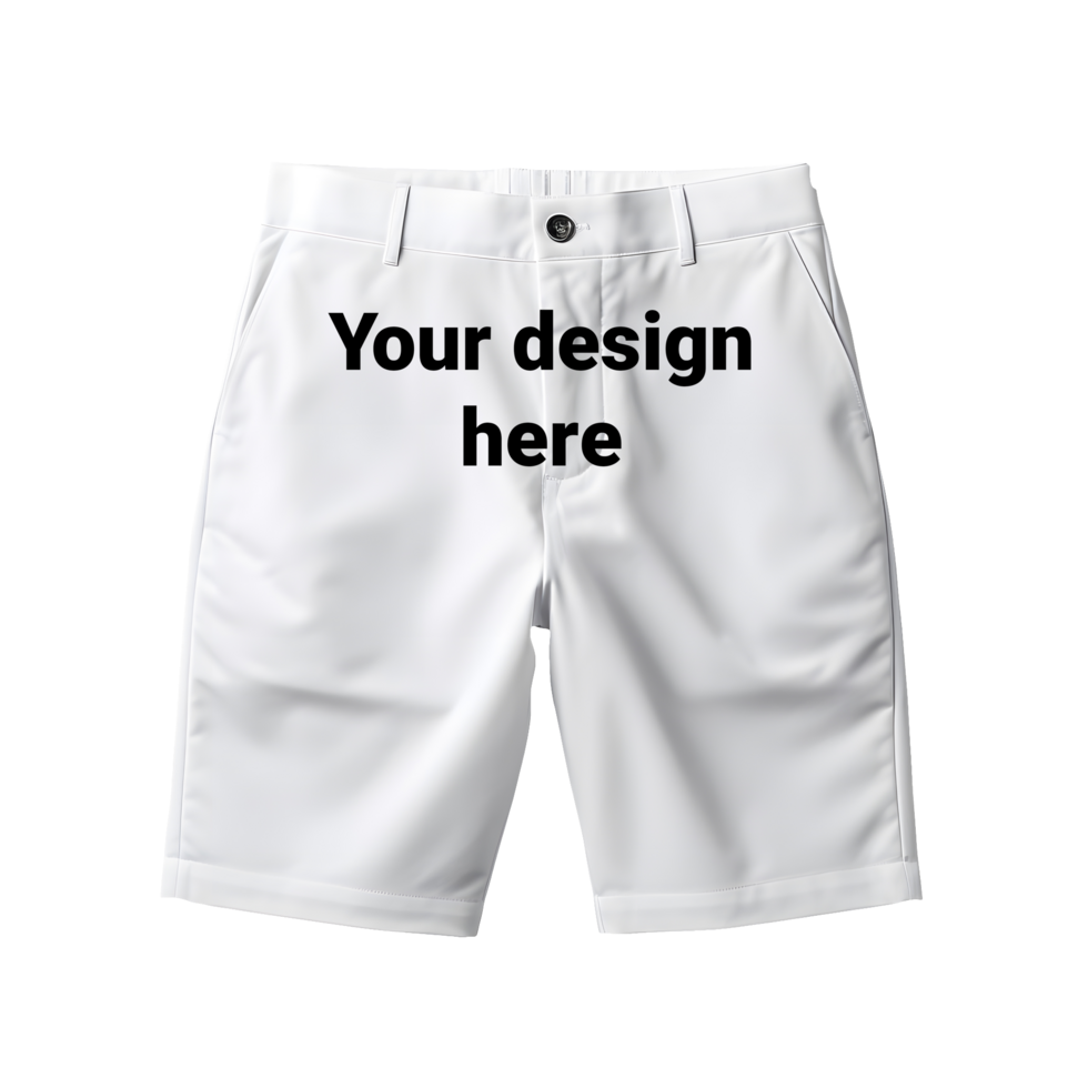 White Trunks Mockup without Background Front Side psd