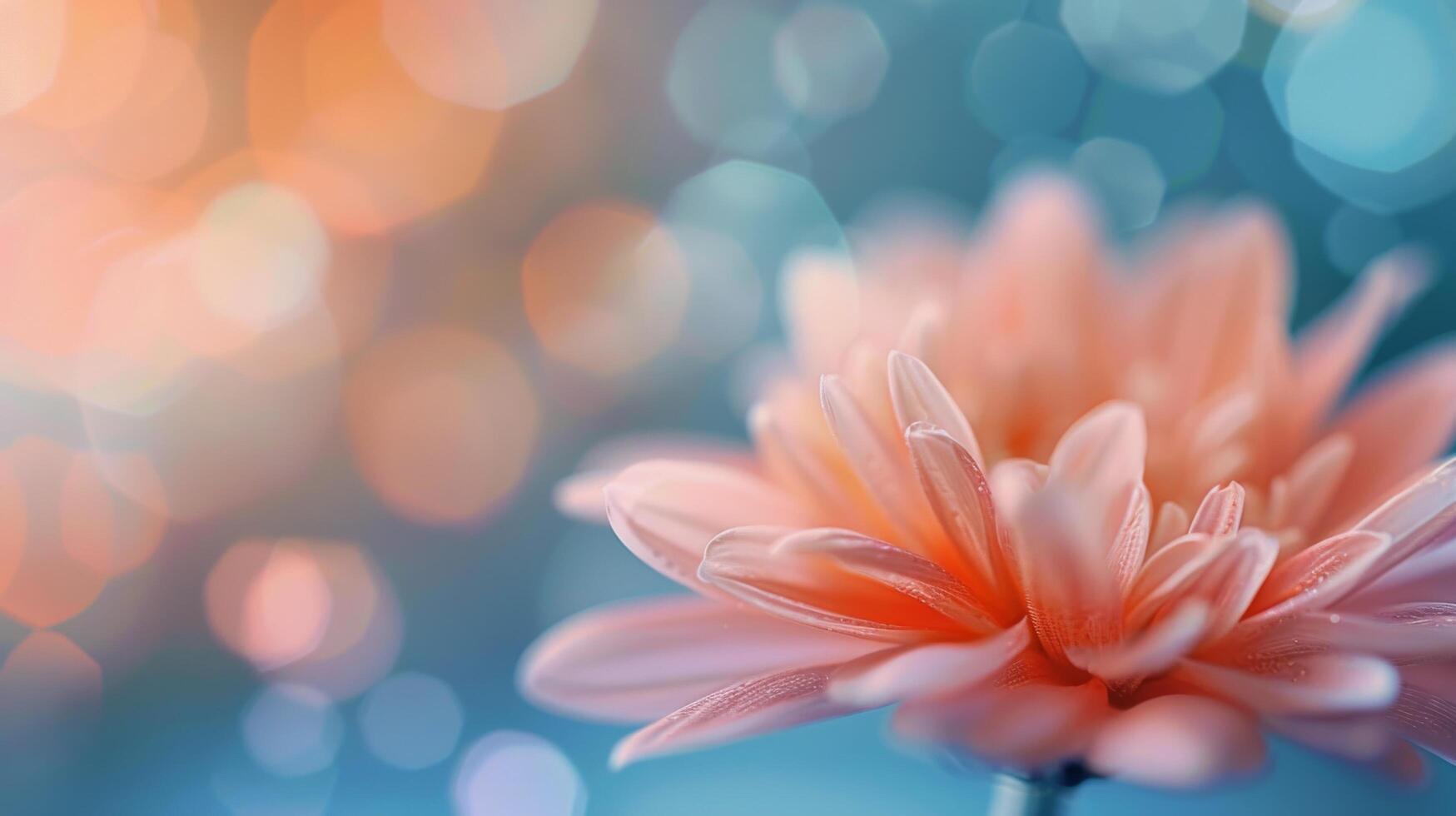 Delicate Pink Flower Blooming Against a Soft Bokeh Background in Spring photo